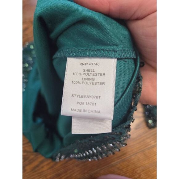 NWT Tuckernuck Hyacinth House Green Sequin Gemma Blouse Long Sleeve Sz XS - Picture 4 of 5